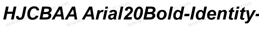 HJCBAA Arial20Bold-Identity-H字体转换